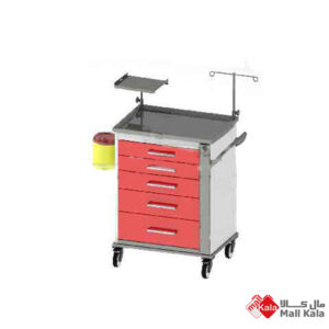 ترالی اورژانس با رنگ الکترواستاتیک PTR61 راد طب