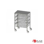 ترالی سبد دار کشویی و بدون کشو راد طب